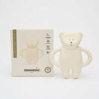 Moonie fleece bear teether made of natural rubber