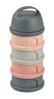 BEABA | Zestaw 4 Pojemników do Przechowywania Mleka | mineral grey / pink