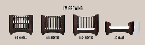 Leander Classic™ Junior Cot infant crib 0-7 years | Walnut