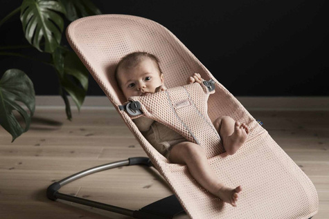 BabyBjorn | BLISS MESH Baby Bouncer | Leżaczek-Bujaczek | Perłowy Różowy