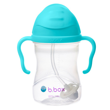 B.Box® N! innovative bottle with straw Azure