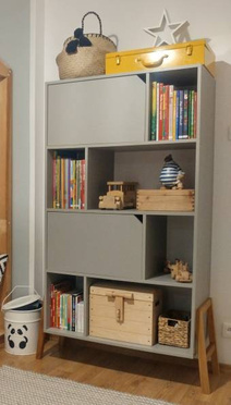 Bellamy Lotta grey bookcase