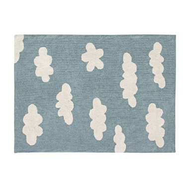 Lorena Canals® handwoven 100% cotton rug 120 x 160 cm | Cloud Vintage Blue