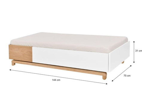 Bellamy |Nomi | Łóżeczko | 140x70 | White + Natural 