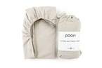 Poofi® 100% organic cotton sheet, 120 x 60 cm | Latte
