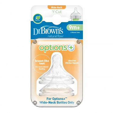 BROWNS | Wide-neck pacifier level Y ( +9 months ) for porridge