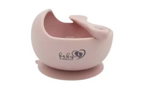 Baby In World® silikonowa miskeczka z łyżeczką 
