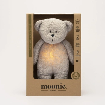 MOONIE 2.0 |  SZUMIŚ | SZUMIĄCY MIŚ ORGANIC Z LAMPKĄ | GREY