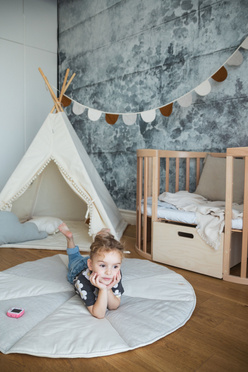 Waldin® 7in1 Oval crib