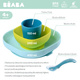 Beab | Set of Silicone Dishes with Suction Cup | Blue