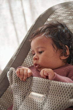 BabyBjorn | BLISS MESH Baby Bouncer | Leżaczek-Bujaczek | Szary Beż