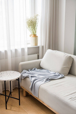 Poofi® Oslo bamboo blanket | Dusty Blue