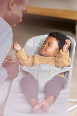 BabyBjorn | BLISS Baby Bouncer | Leżaczek-Bujaczek | 100% Bawełna | Light grey 