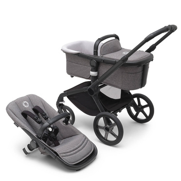 Bugaboo® Fox 5 Base Set | Black + Gray Melange