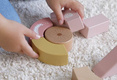 Little Dutch pram with blocks | Pink