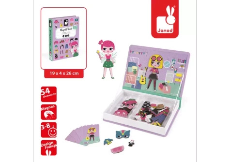 Janod | Magnetic Puzzle | Magnetibook | Costume Girl