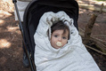 Lodger® waterproof double layer winter stroller sleeping bag light gray Taslon Drizzle