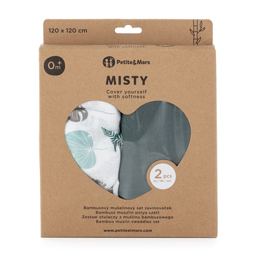 Petite&Mars® Zestaw otulaczy z muślinu bambusowego 