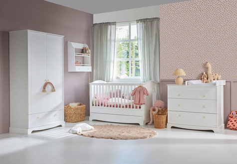 Bellamy Royal timeless white 3-drawer chest of drawers