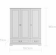 Bellamy® Ines szafa 3-drzwiowa | Elegant White