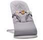 BabyBjorn | BLISS Baby Bouncer | Lounger-Bouncer | 100% Cotton | Light Gray Petal Quilt + toy