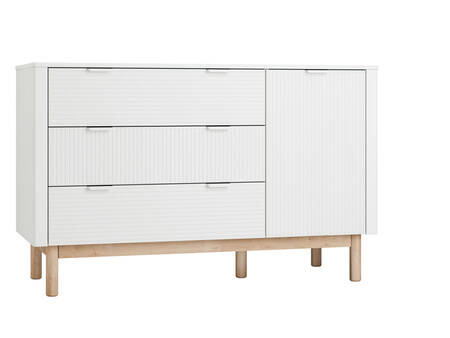 Pinio Miloo chest of drawers 3 drawers + 1 door white