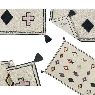 Lorena Canals® handwoven 100% cotton rug 140 x 200 cm | Naador