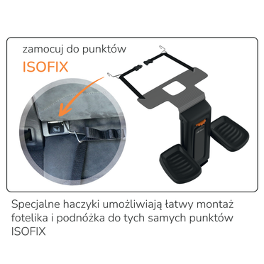 Okiday car seat footrest Black