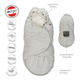 Lodger® waterproof double layer winter stroller sleeping bag light gray Taslon Drizzle