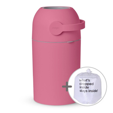 Magic | Used diaper garbage can - dark pink (for 25 diapers) + bags