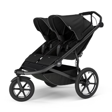 Thule® Urban Glide 3 Double twin multifunctional tricycle pram running | Jet Black Alu