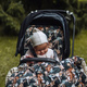 La millou organic jersey collection stroller pad french riviera girl velvet powder pink