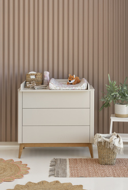Pinio Miloo chest of drawers 3 drawers + 1 door champagne