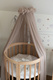 Waldin® tulle canopy with bracket Taupe