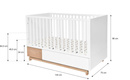Bellamy |Nomi | Crib | 140x70 | White + Natural