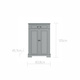 Bellamy® Ines komoda wysoka 2-drzwiowa | Neutral Grey