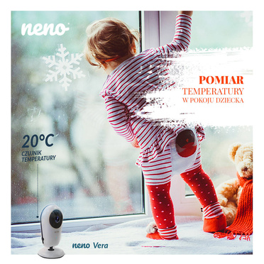 Neno® Vera bezprzewodowa niania elektroniczna 2,4 GHz z ekranem 3,2"