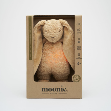 MOONIE |  SZUMIŚ 2.0 | SZUMIĄCY ORGANICZNY KRÓLIŚ Z LAMPKĄ | CAPPUCCINO