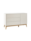Pinio Miloo chest of drawers 3 drawers + 1 door champagne
