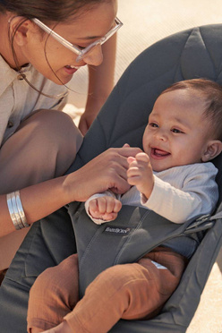 BabyBjorn | BLISS Baby Bouncer | Lounger-Bouncer | 100% Cotton | Anthracite