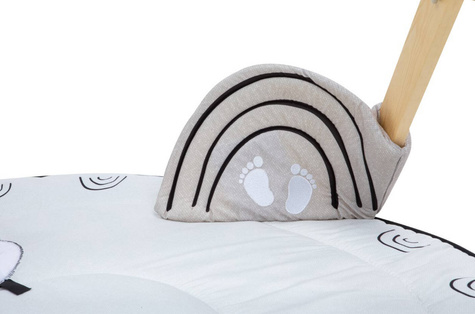 Tiny Love gymnastics / educational mat with wooden stand Decor black and white