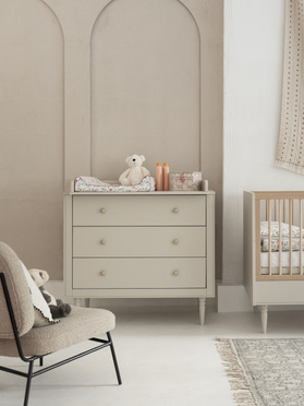Pinio Miloo chest of drawers 3 drawers + 1 door champagne
