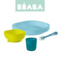 Beab | Set of Silicone Dishes with Suction Cup | Blue