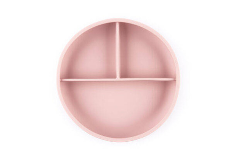 Baby In World® three-piece silicone plate with suction cup