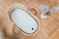 Poofi® prześcieradło do wózka 100% bawełna organiczna | Dusty Blue