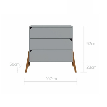 Bellamy Lotta gray komoda 3-szufladowa 