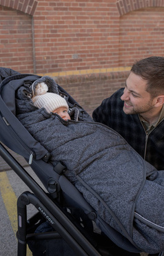 Lodger® waterproof double layer winter stroller sleeping bag gray Taslon Pigeon