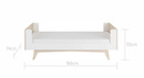 Bellamy So sixty crib 70x140 extendable to 70x160