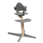 Stokke® Nomi® 2-in-1 set, feeding chair + baby set | Natural White Oak + Storm Gray