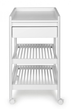 Troll Nursery | Lukas | Freestanding Changing Table on Wheels | White